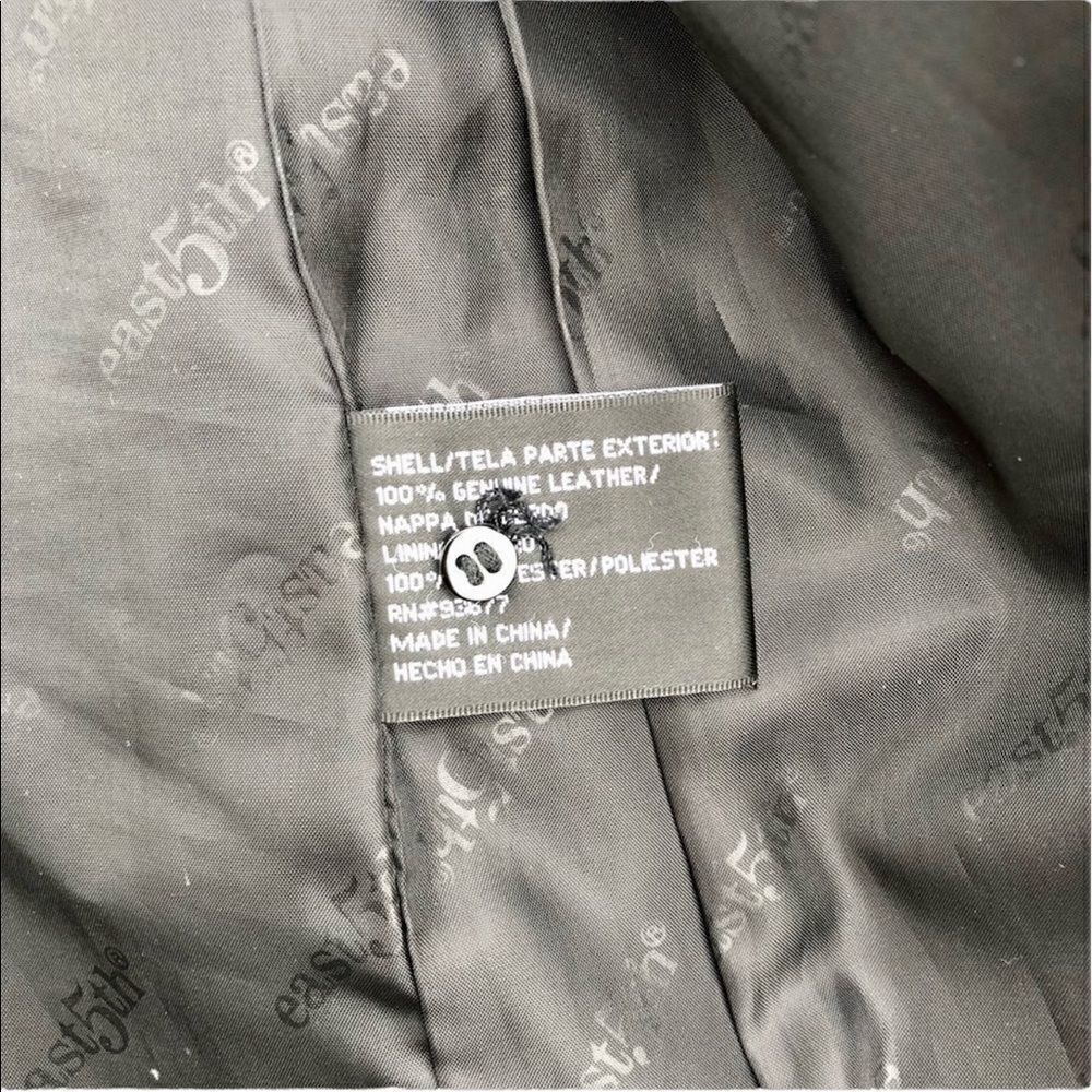 EAST 5TH 100% Leather Button Up Jacket Size X-Large - Picture 4 of 5